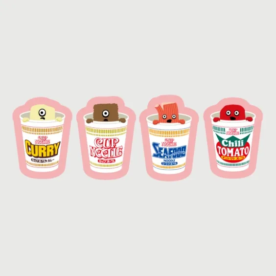 カップヌードル 具材キャラステッカー（3pt）