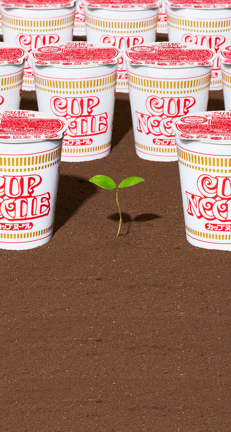 バイオマスECOカップのカップヌードル